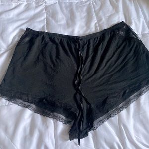 pj shorts, Light feeling, black, shorts, lace on the hips and bottom